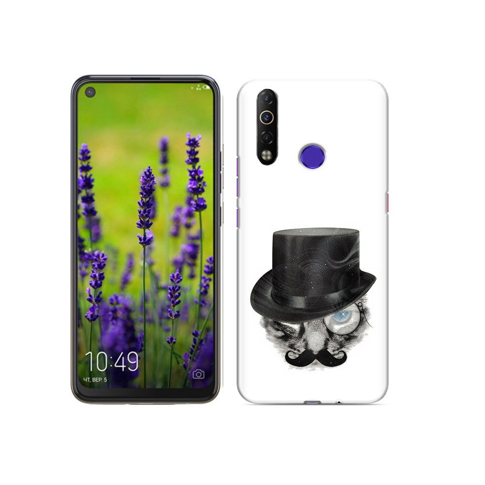 

Чехол MyPads Tocco для Tecno Camon 12 Air интелегентный кот, Прозрачный, Tocco