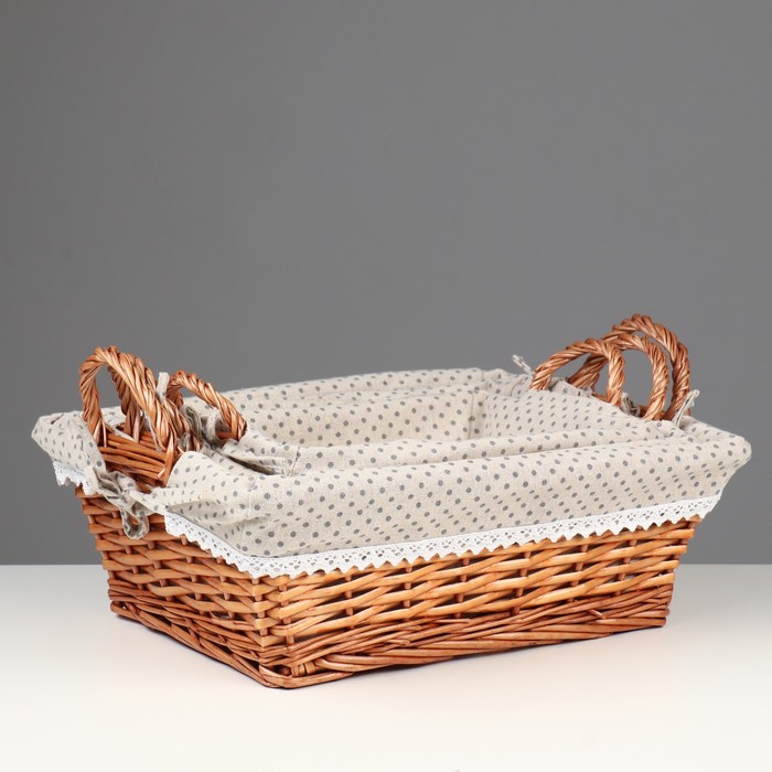 

Набор хлебниц 3 шт, 39х30х13, 34х26х11, 28х22х9 см