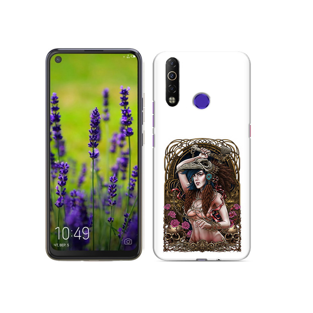 

Чехол MyPads Tocco для Tecno Camon 12 Air красивая девушка рисунок, Прозрачный, Tocco
