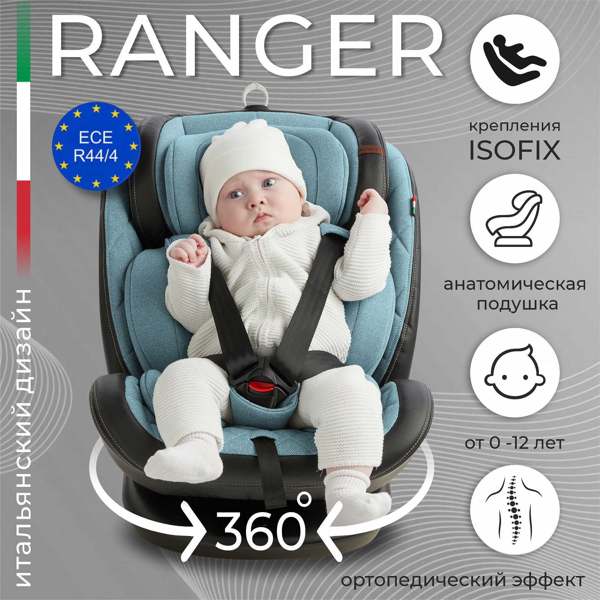 Автокресло детское Sweet Baby Ranger, Black, Blue 426948 палки треккинговые masters ranger голубой