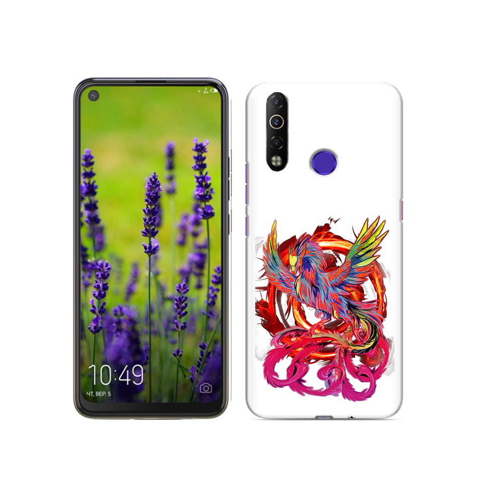 

Чехол MyPads Tocco для Tecno Camon 12 Air красочный феникс, Прозрачный, Tocco