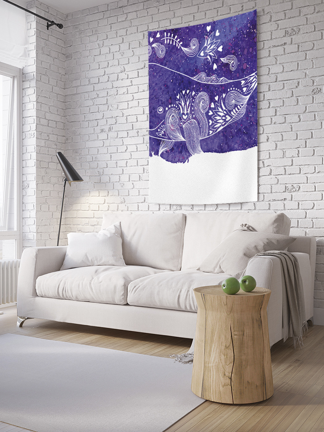 

Вертикальное фотопанно на стену JoyArty Силуэт китенка 100x150 см, Силуэт китенка