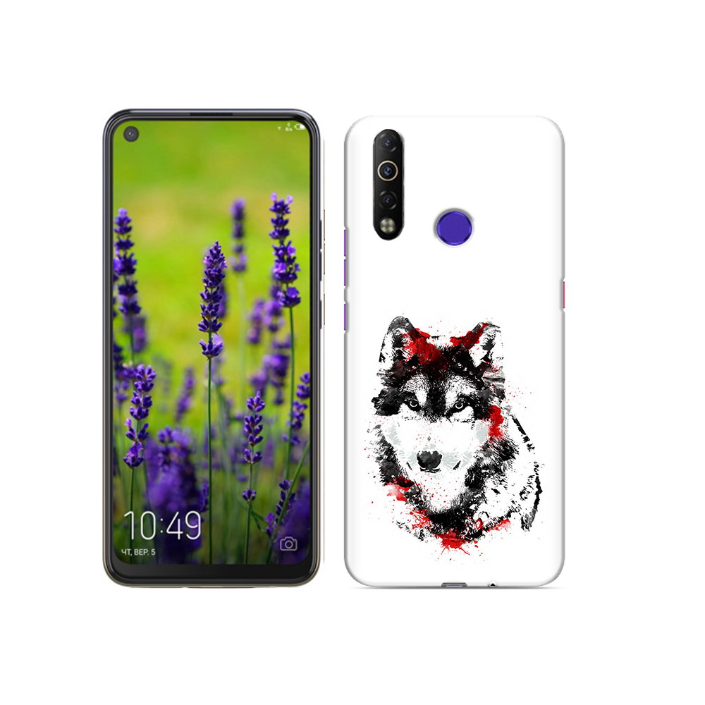 

Чехол MyPads Tocco для Tecno Camon 12 Air кровавый волк, Прозрачный, Tocco