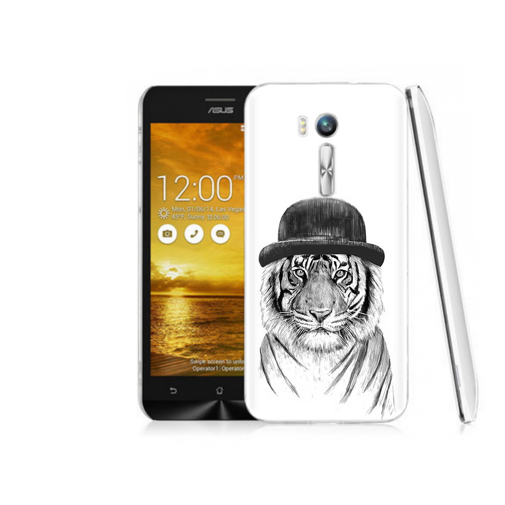 Чехол MyPads Tocco для Asus ZenFone Go (ZB551KL) тигр британец