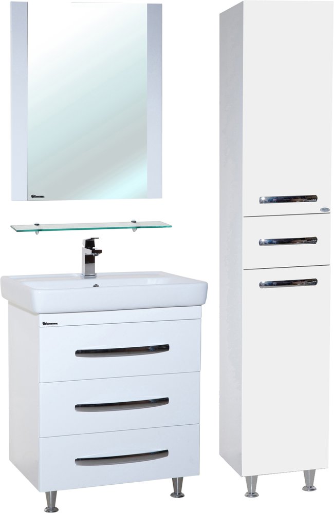 

Bellezza Мебель для ванной Bellezza Рокко 70 с 3 ящиками напольная белая (Q70)