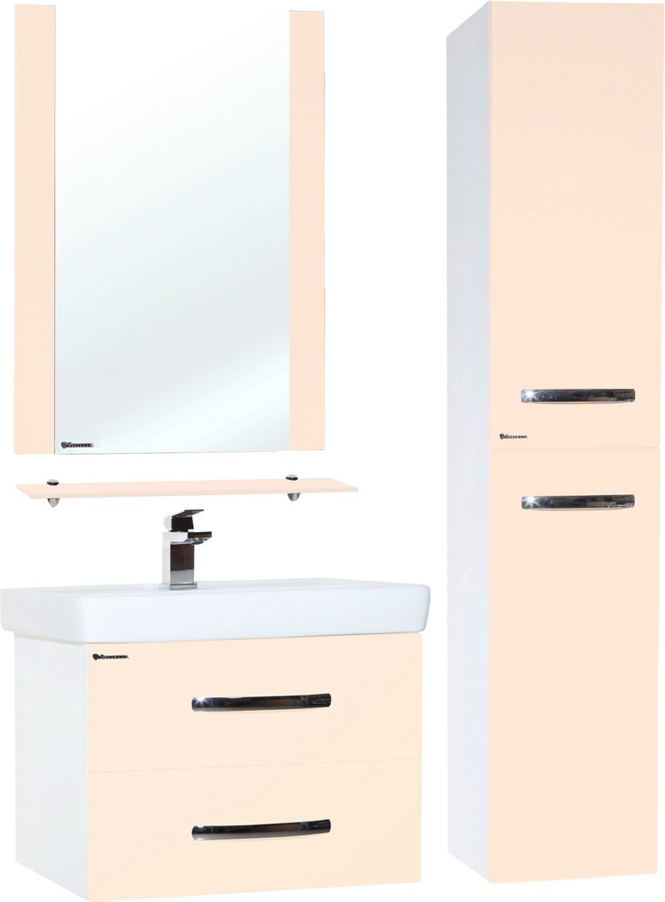 

Bellezza Мебель для ванной Bellezza Рокко 80 с 2 ящиками подвесная бежевая (Q80)