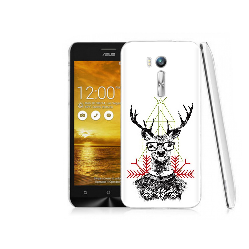 

Чехол MyPads Tocco для Asus ZenFone Go (ZB551KL) умный олень, Прозрачный, Tocco