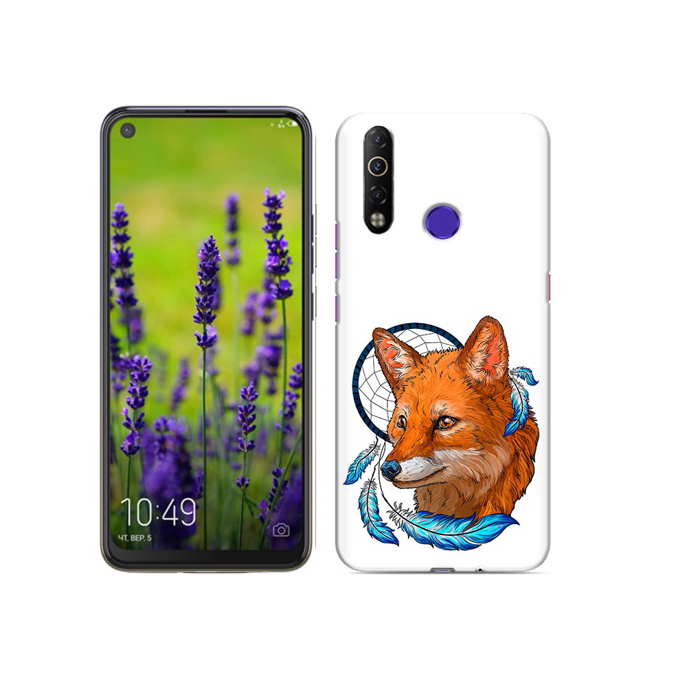 

Чехол MyPads Tocco для Tecno Camon 12 Air лиса и ловец снов, Прозрачный, Tocco