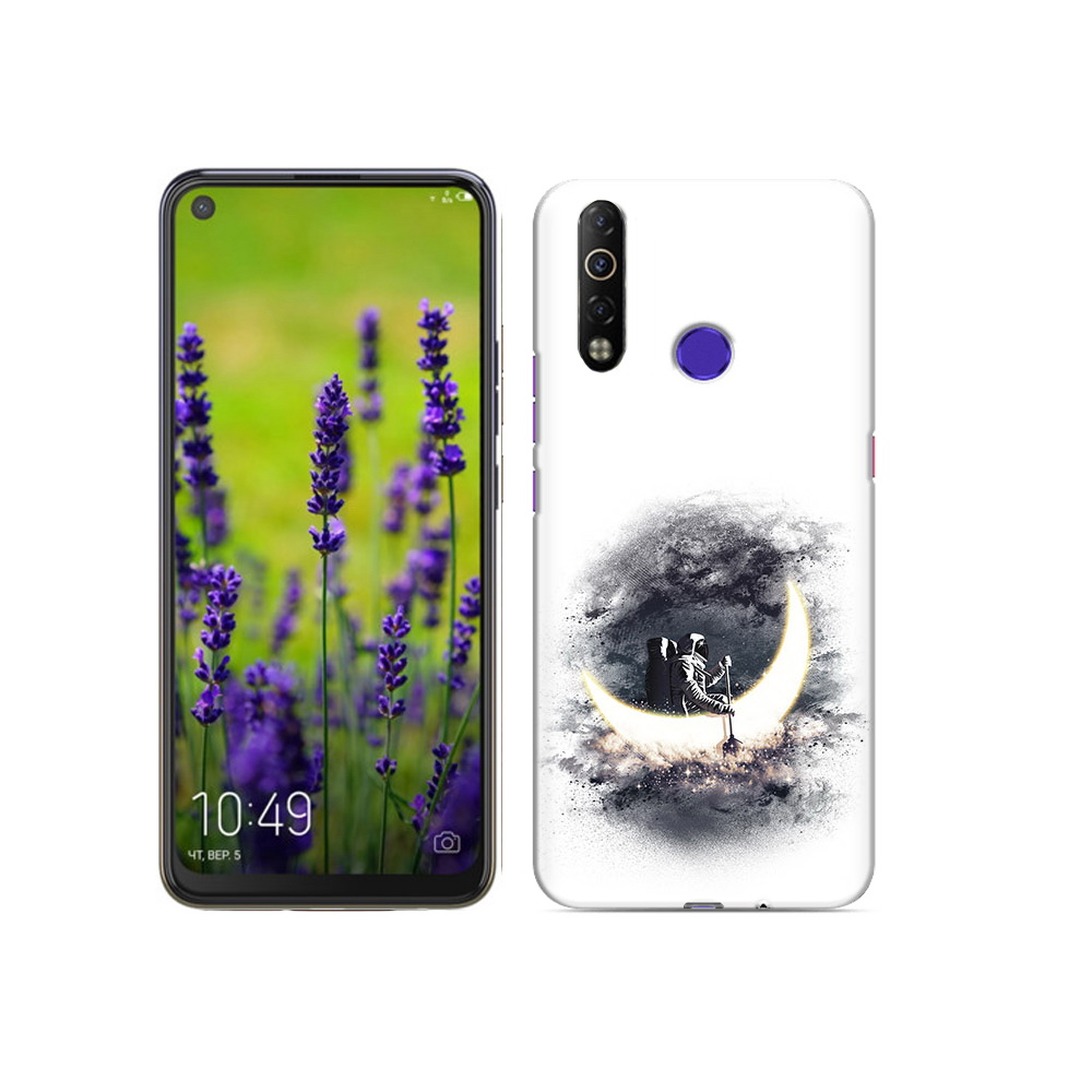 

Чехол MyPads Tocco для Tecno Camon 12 Air лунный путешественник, Прозрачный, Tocco