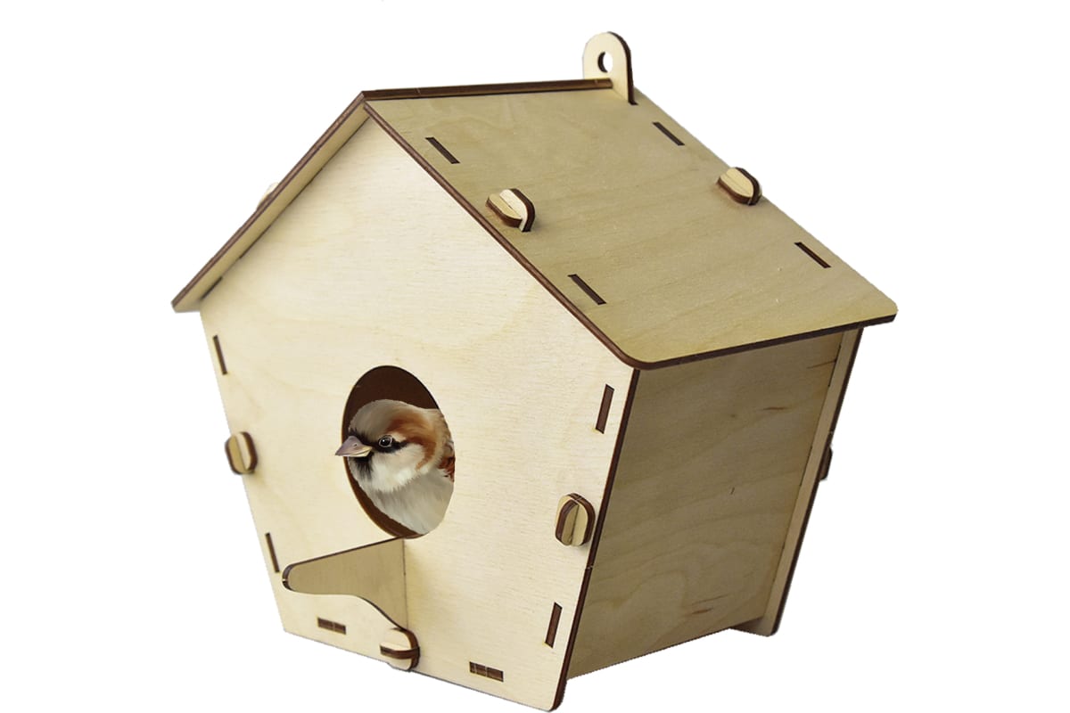 

Деревянная модель для сборки PREZENT Скворечник 4, 16x25x13.5 см СКВ-004