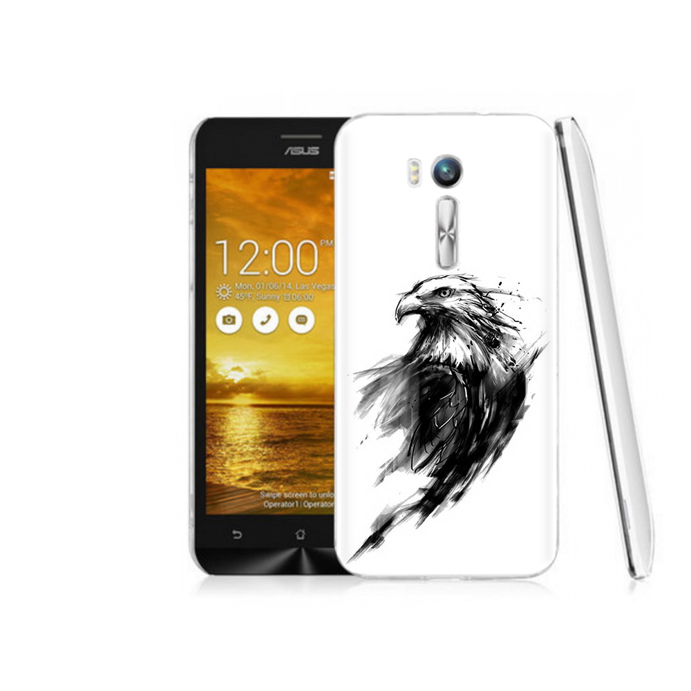 

Чехол MyPads Tocco для Asus ZenFone Go (ZB551KL) чб птица, Прозрачный, Tocco