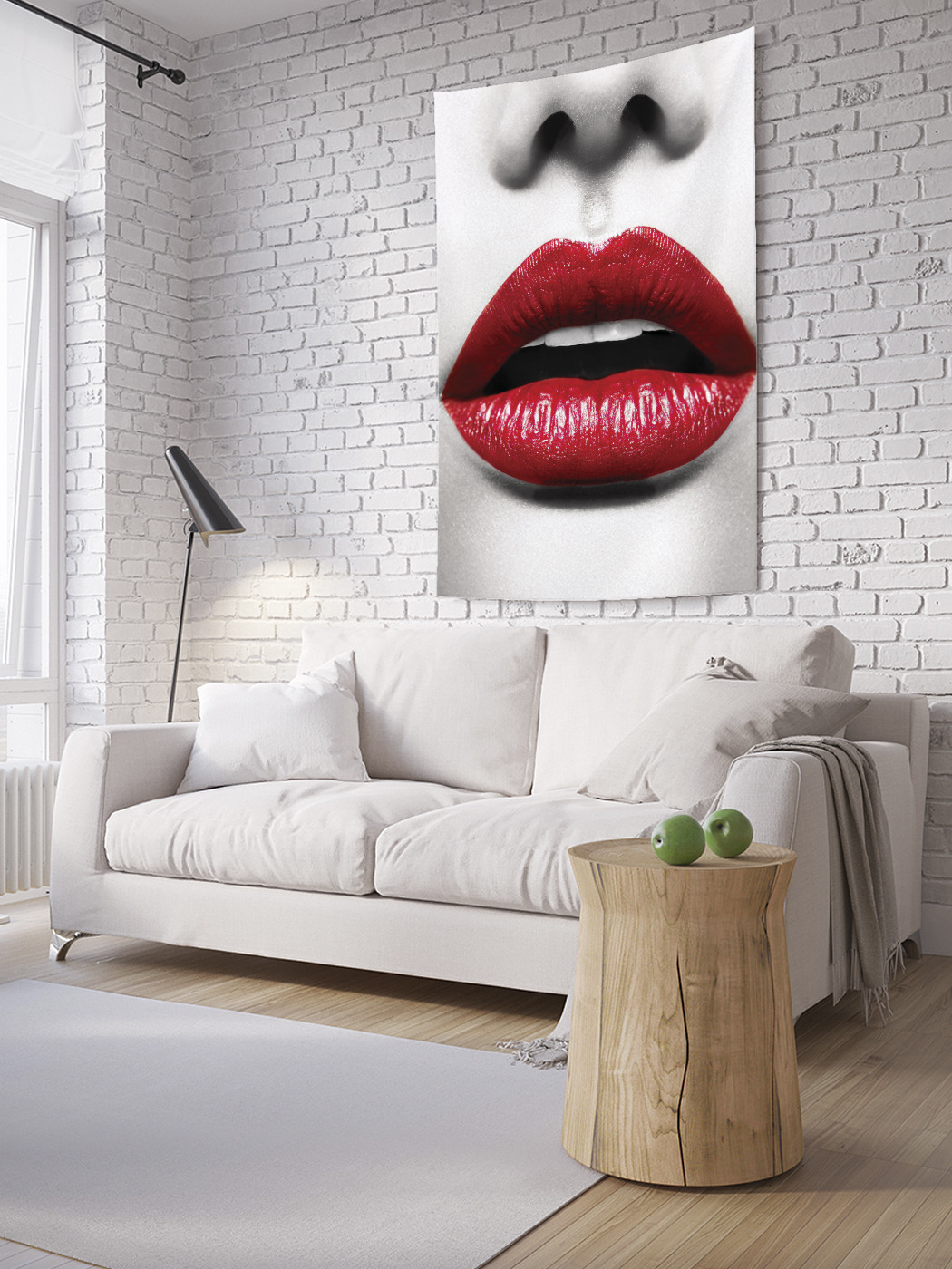 

Вертикальное фотопанно на стену JoyArty Губы бантиком 100x150 см, Губы бантиком