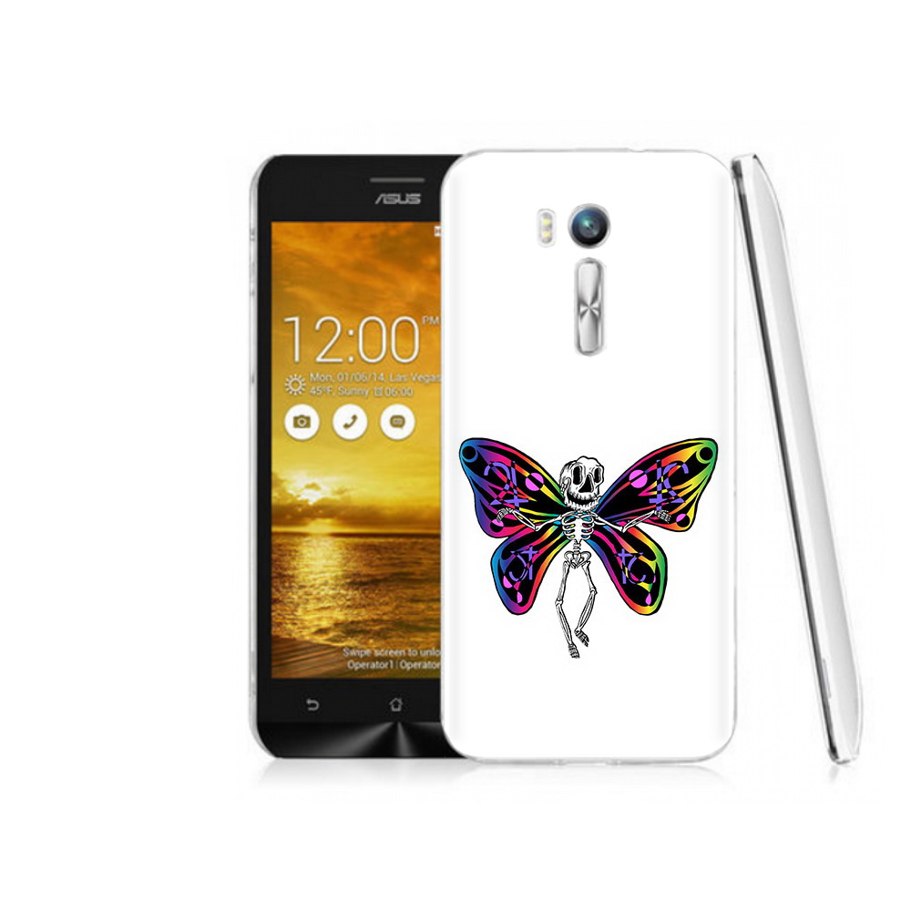 

Чехол MyPads Tocco для Asus ZenFone Go (ZB551KL) эффект бабочки, Прозрачный, Tocco