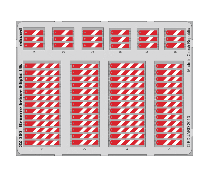 

32807 Eduard 1/32 Цветное Фототравление для Remove Before Flight FABRIC, Цветной