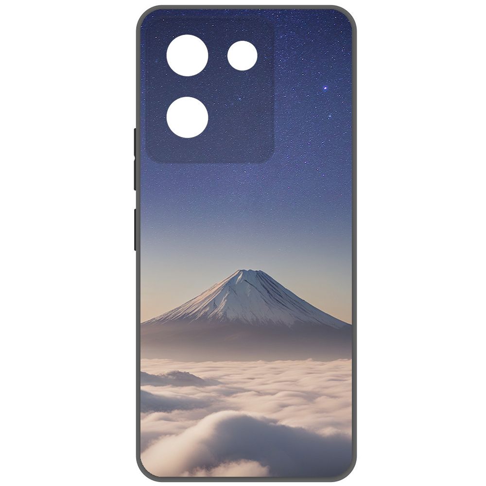 

Чехол-накладка Krutoff Soft Case Япония, Фудзияма для Vivo Y27s черный