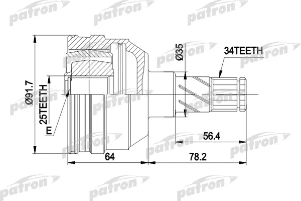 

ШРУС PATRON PCV2253