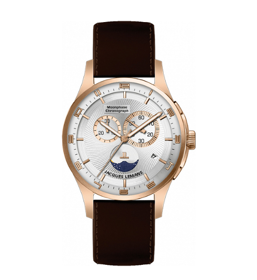 

Наручные часы мужские Jacques Lemans 1-1447D коричневые, 1-1447D