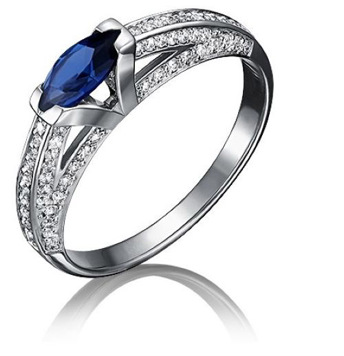 

Кольцо из золота р. , PLATINA jewelry 01-5106-00-105-1120-30, сапфир\бриллиант, 01-5106-00-105-1120-30