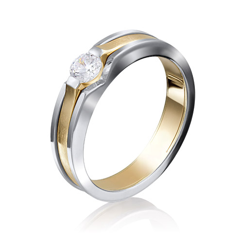 

Кольцо из золота с бриллиантом р. 18,5 PLATINA jewelry 01-5190-00-101-1121-30, 01-5190-00-101-1121-30