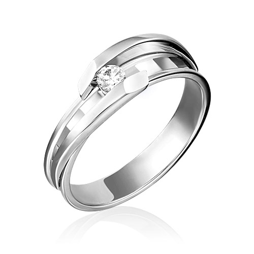 

Кольцо из белого золота с бриллиантом р. 17 PLATINA jewelry 01-5199-00-101-1120-30, 01-5199-00-101-1120-30