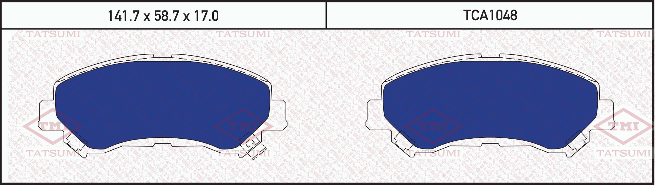 

Тормозные колодки Tatsumi передние дисковые TCA1048