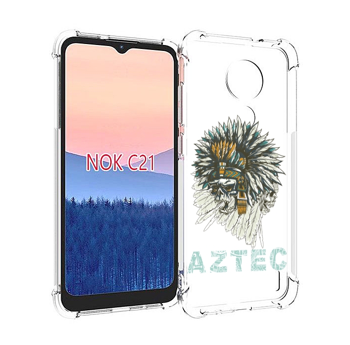 

Чехол MyPads скелет индеец для Nokia C21, Прозрачный, Tocco