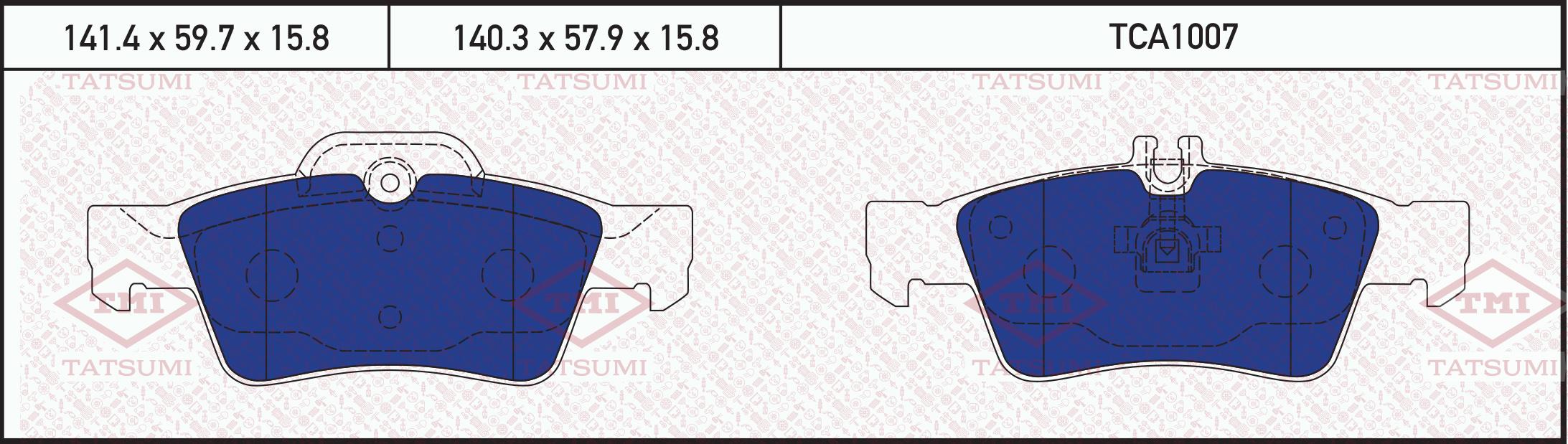 

Колодки тормозные MB W211 02- задн. Tatsumi TCA1007