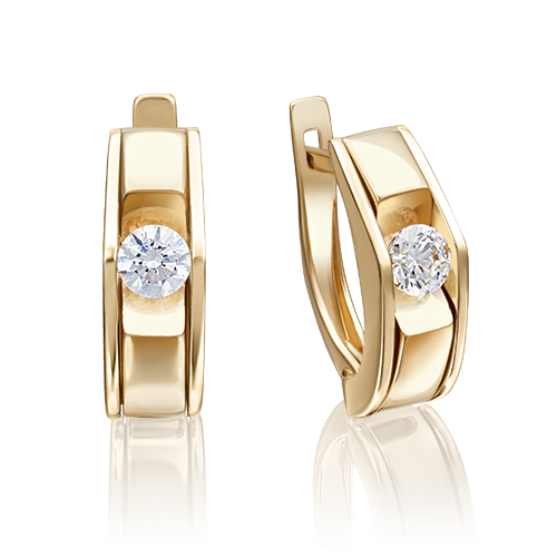 

Серьги из желтого золота с бриллиантом PLATINA jewelry 02-4138-00-101-1130-30, 02-4138-00-101-1130-30