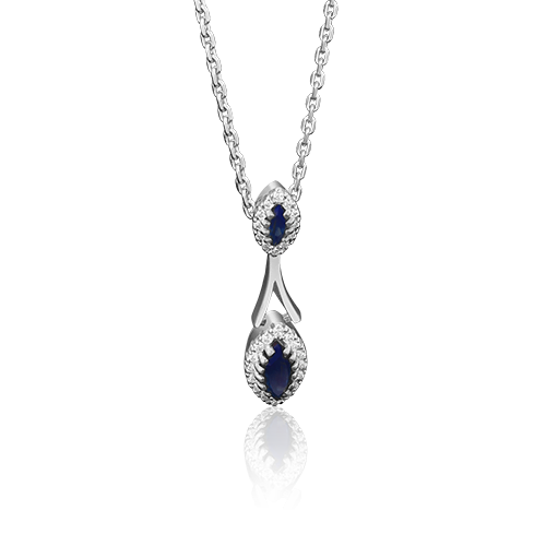 

Кулон из белого золота PLATINA jewelry 03-2720-00-105-1120-30, сапфир/бриллиант, 03-2720-00-105-1120-30