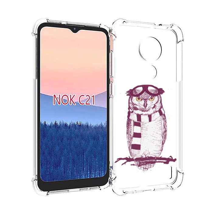 

Чехол MyPads сова-летчик для Nokia C21, Прозрачный, Tocco