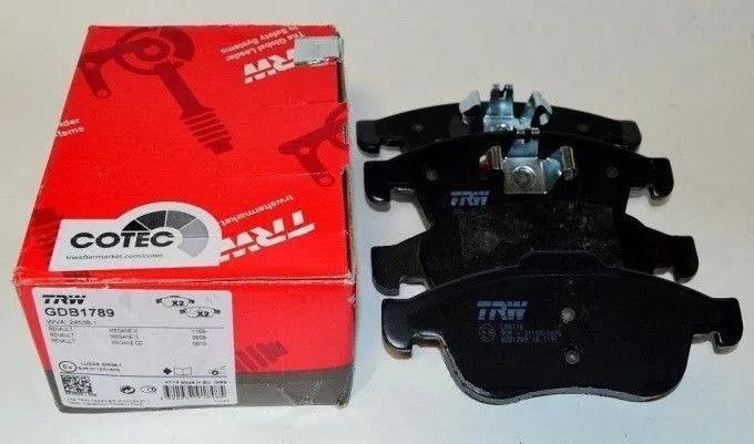 

Колодки передние RENAULT DUSTER, FLUENCE, MEGANE III TRW GDB1789, TRW::GDB1789