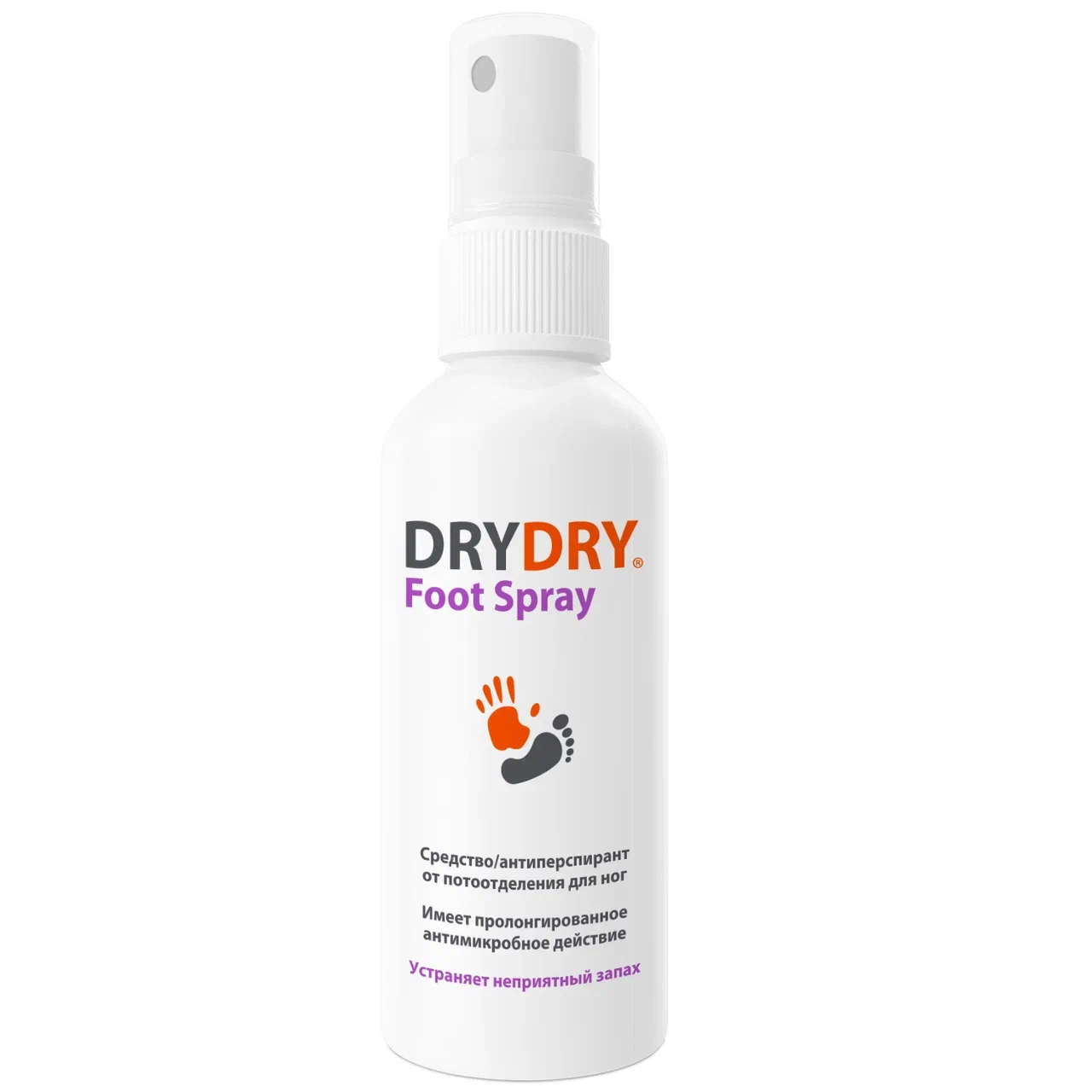 Дезодорант-антиперспирант для ног Dry Dry от пота и запаха, от гипергидроза, спрей, 100 мл