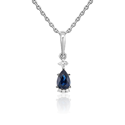 

Подвеска из белого золота с сапфиром/бриллиантом PLATINA jewelry 03-0505-00-105-1120-30, 03-0505-00-105-1120-30