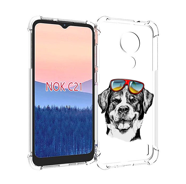 

Чехол MyPads счастливая собака для Nokia C21, Прозрачный, Tocco
