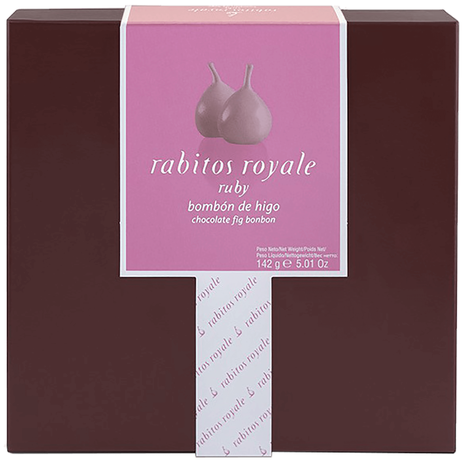 Конфеты Rabitos Royale Figs in ruby chocolate with Marc de Cava filling 142г