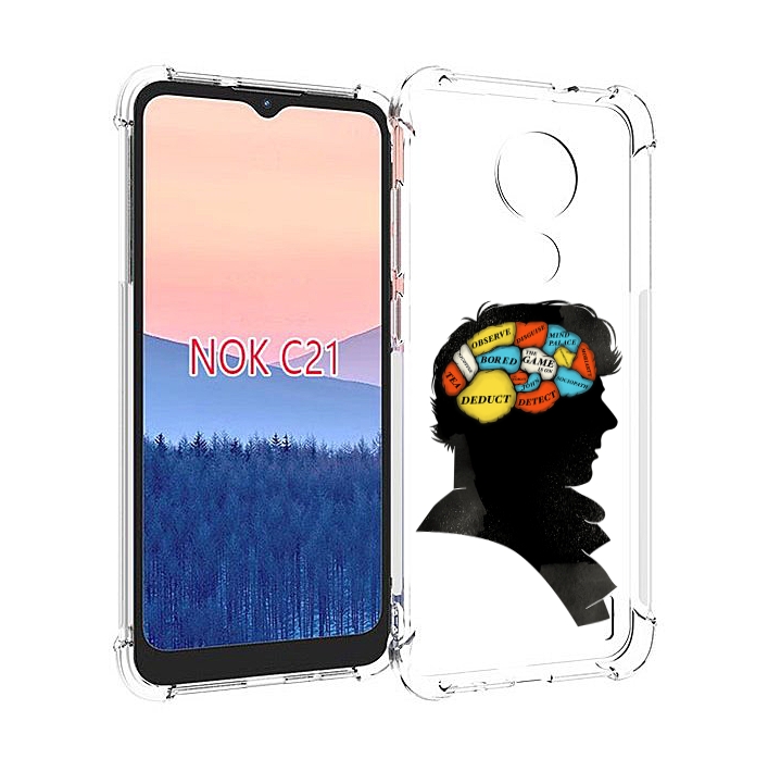 

Чехол MyPads темный рисунок для Nokia C21, Прозрачный, Tocco