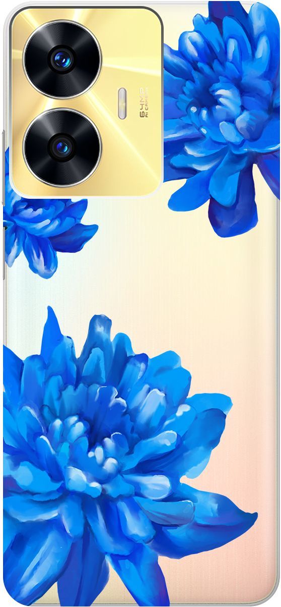 

Силиконовый чехол на Realme C55 с 3D принтом "Amazing Asters" прозрачный, Прозрачный;голубой, 159498