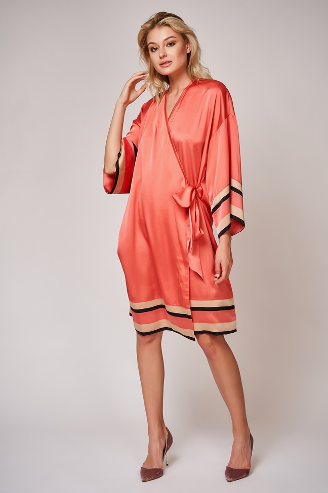 

Халат женский Laete 60461 оранжевый L/XL/2XL (48/52), 60461