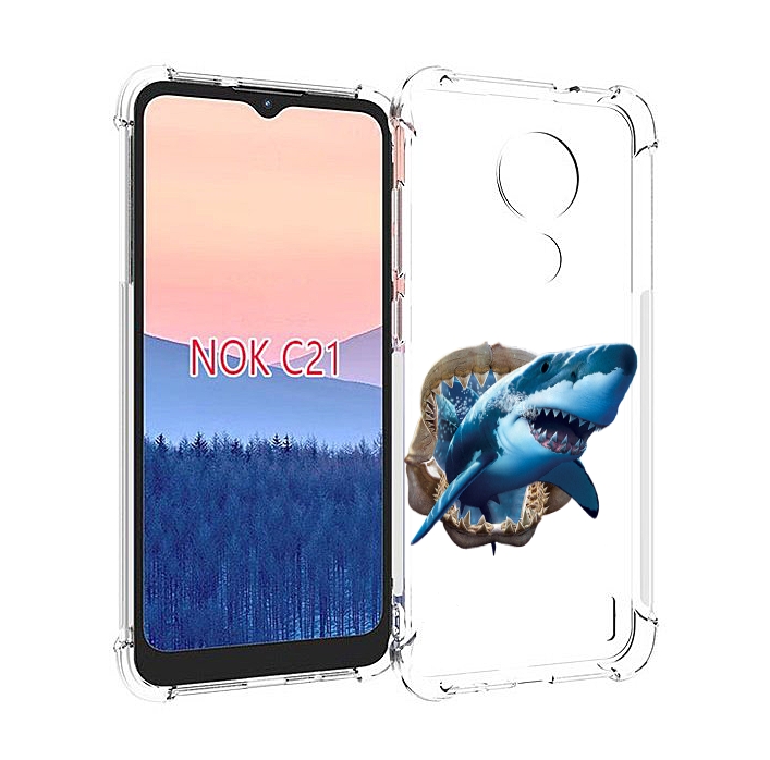 

Чехол MyPads челюсти для Nokia C21, Прозрачный, Tocco