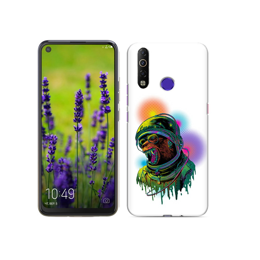 

Чехол MyPads Tocco для Tecno Camon 12 Air медведь космонавт, Прозрачный, Tocco