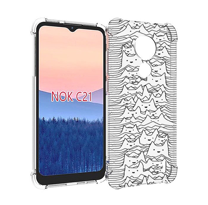 

Чехол MyPads черно белые коты 3D для Nokia C21, Прозрачный, Tocco