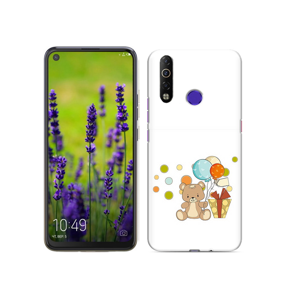 

Чехол MyPads Tocco для Tecno Camon 12 Air медвеженок с подарком, Прозрачный, Tocco
