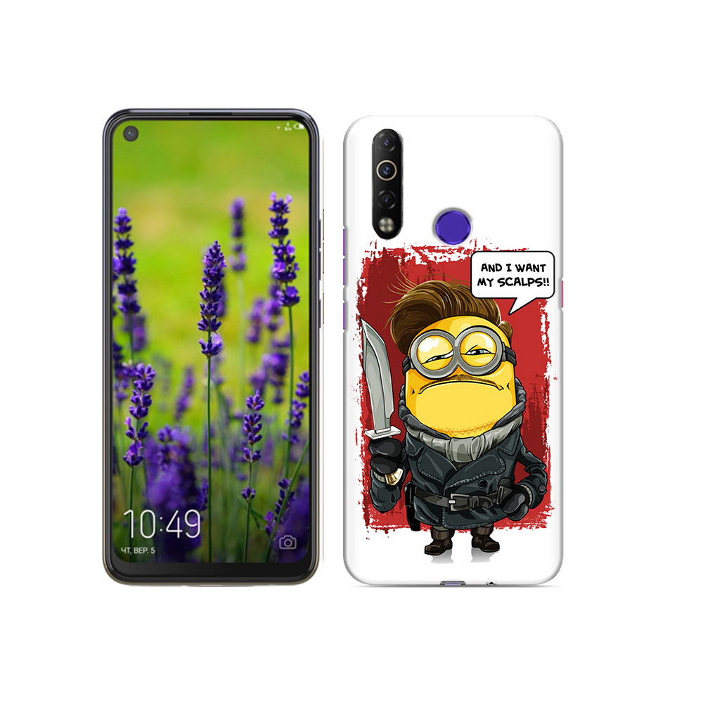 

Чехол MyPads Tocco для Tecno Camon 12 Air миньон убийца, Прозрачный, Tocco