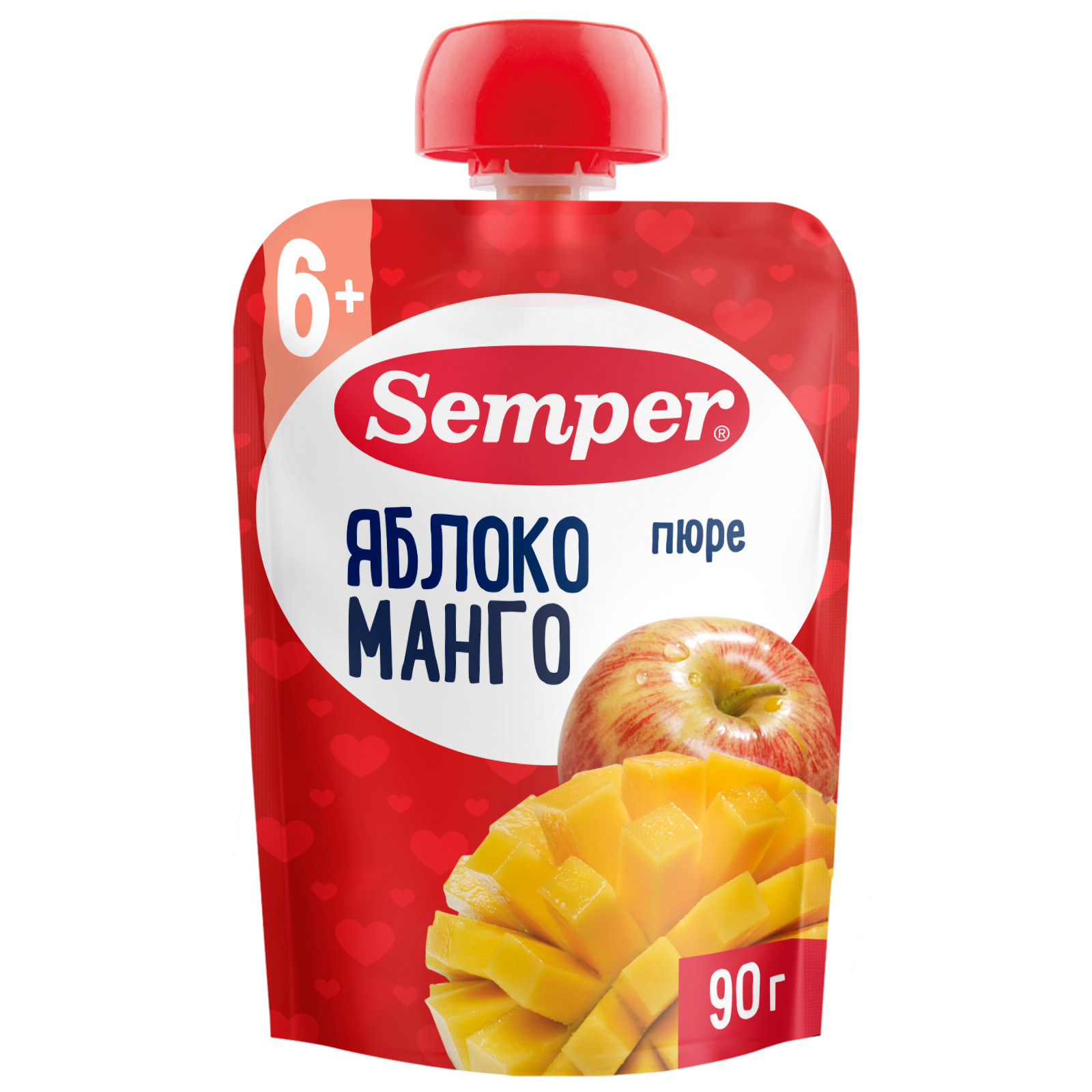 Пюре фруктовое Semper Яблоко-манго с 6 мес 90 г 1 шт 237₽