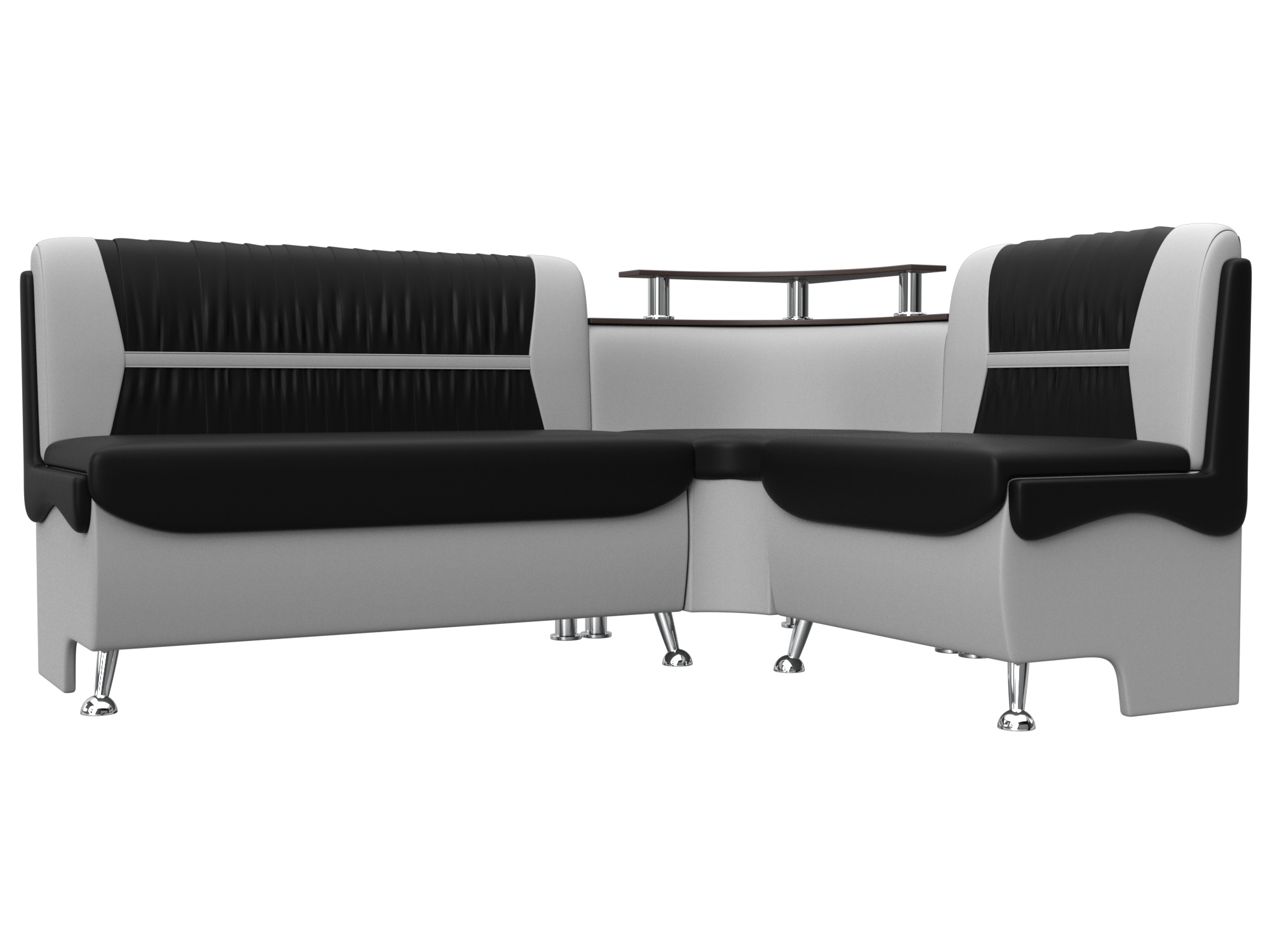 

Диван кухонный угловой Хит Диванов Сидней правый экокожа, черный, 10029565