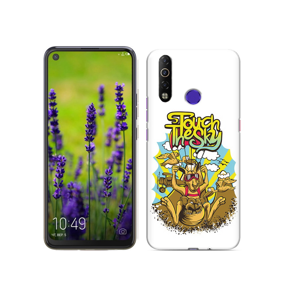 

Чехол MyPads Tocco для Tecno Camon 12 Air нарисованное кенгуру комикс, Прозрачный, Tocco