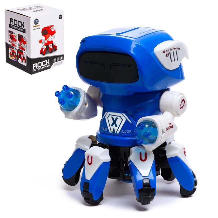 

Робот «Пришелец», световые и звуковые эффекты, работает от батареек, цвета МИКС