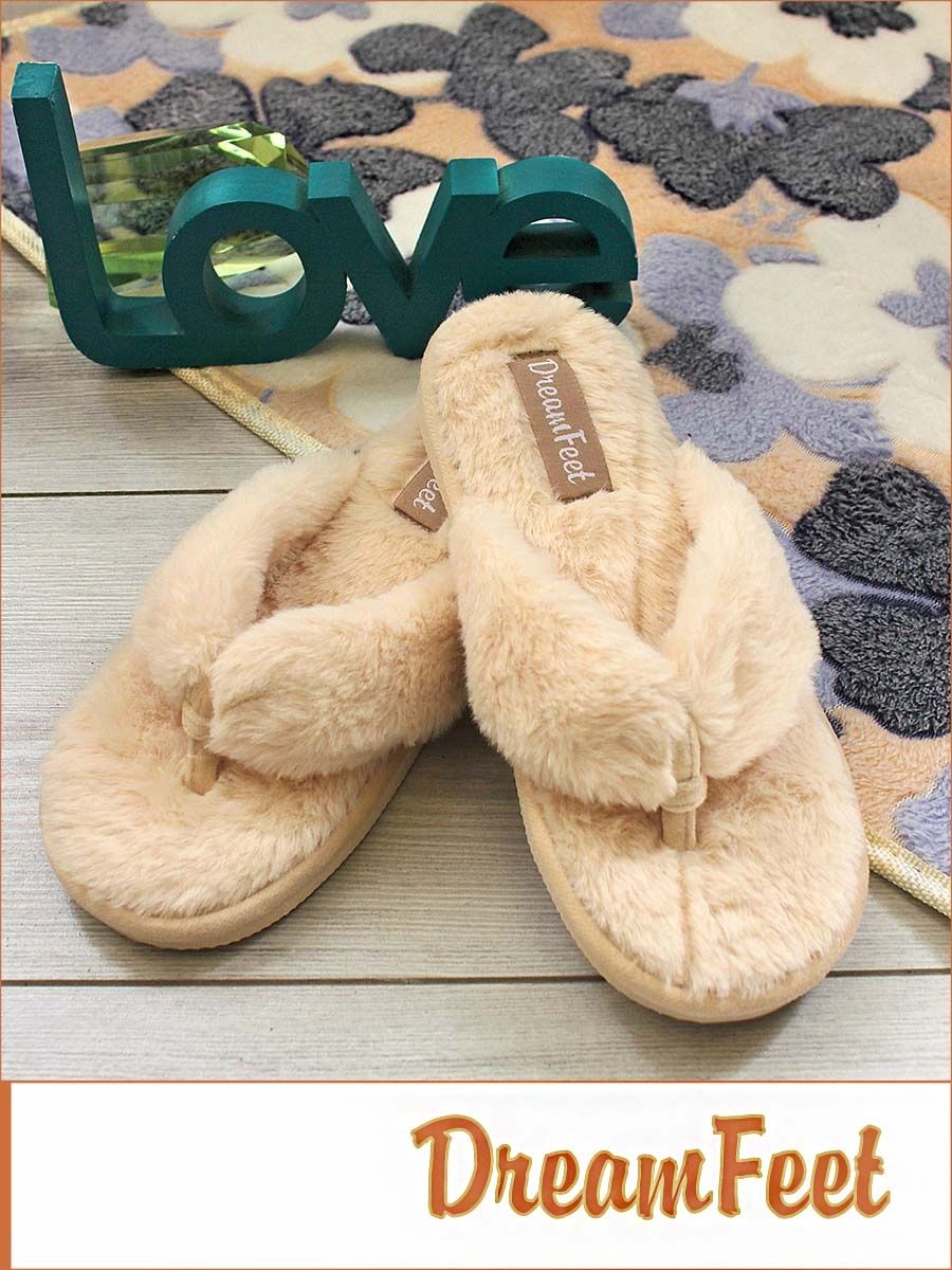 

Тапочки женские Dream feet DFR-22-12W бежевые 39 RU, Бежевый, DFR-22-12W