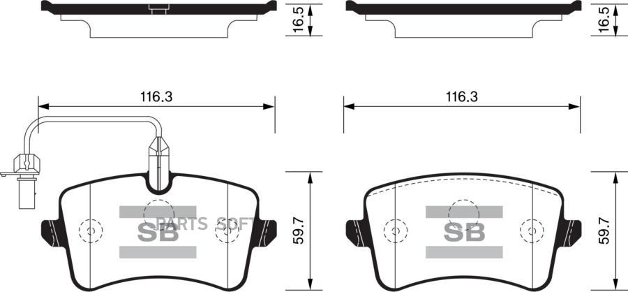 

Тормозные колодки Sangsin brake задние дисковые SP2317