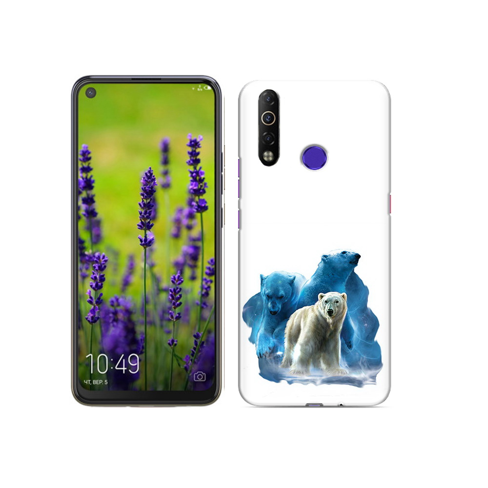 

Чехол MyPads Tocco для Tecno Camon 12 Air полярный медведь, Прозрачный, Tocco